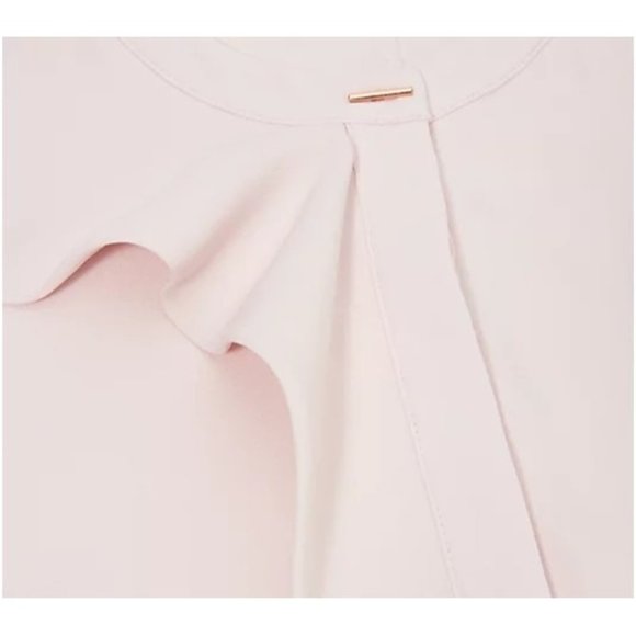 Elizabeth & Clarke Sleeveless Flounce Top StainTech A368590 Cosmetic PInk 6 - Picture 4 of 7